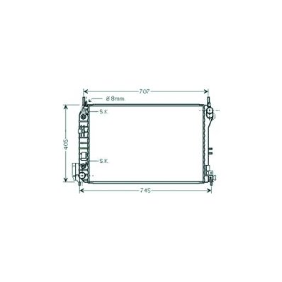 Radiatore acqua per OPEL SIGNUM dal 2003 al 2005 Codice OEM 51770411