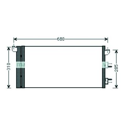 Condensatore per FIAT PANDA dal 2003 al 2011 Codice OEM 51960726