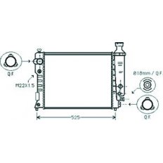 Radiatore acqua per PEUGEOT 405 dal 1987 al 1996