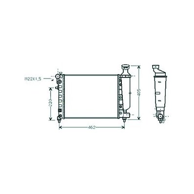 Radiatore acqua per PEUGEOT 106 dal 1991 al 1996 Codice OEM 1301C6