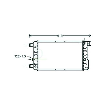 Radiatore acqua per FIAT CINQUECENTO dal 1991 al 1998 Codice OEM 46783702