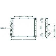 Radiatore acqua per RENAULT KANGOO dal 1997 al 2003