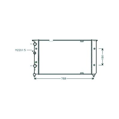 Radiatore acqua per VOLKSWAGEN PASSAT dal 1988 al 1993 Codice OEM 357121251B