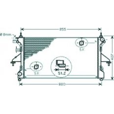 Radiatore acqua per PEUGEOT BOXER dal 2006 al 2014