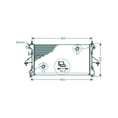 Radiatore acqua per CITROEN JUMPER dal 2006 al 2014 Codice OEM 0001361274080