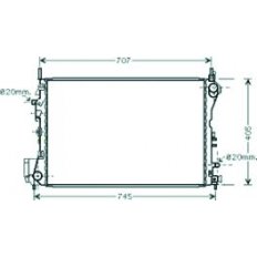 Radiatore acqua per OPEL VECTRA C dal 2002 al 2005