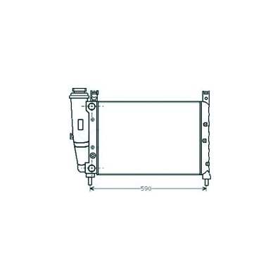 Radiatore acqua per FIAT FIORINO dal 1991 al 2007 Codice OEM 7075124