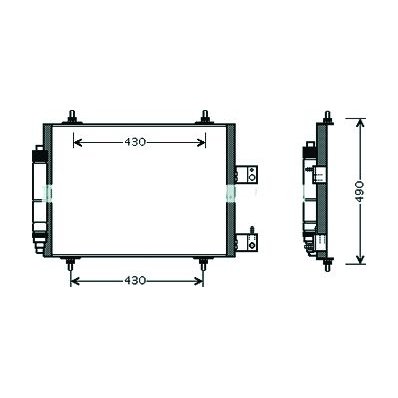 Condensatore per CITROEN C8 dal 2002 al 2014 Codice OEM 6455AP