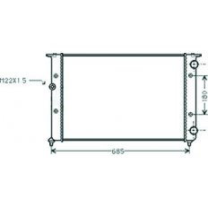 Radiatore acqua per SEAT INCA dal 1995 al 2003