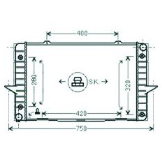 Radiatore acqua per VOLVO S70 dal 1996 al 2000