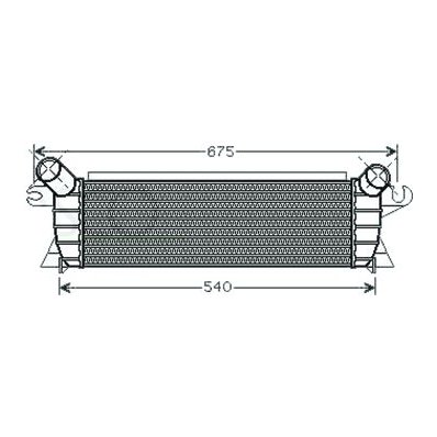 Intercooler per RENAULT KANGOO dal 2003 al 2007 Codice OEM 8200140970