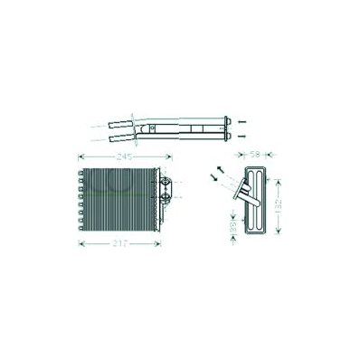 Scambiatore di calore per FIAT 500 dal 2015 Codice OEM 77362540