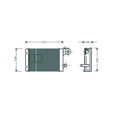 Scambiatore di calore per VOLKSWAGEN POLO dal 1981 al 1990 Codice OEM 861819121