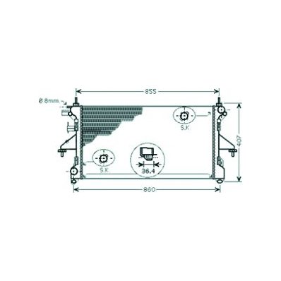 Radiatore acqua per FIAT DUCATO dal 2006 al 2014 Codice OEM 13491960