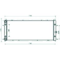Radiatore acqua per VOLKSWAGEN TRANSPORTER T4 dal 1990 al 1995