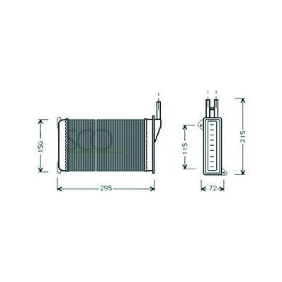 Scambiatore di calore per FORD ESCORT MK VI dal 1995 al 1998 Codice OEM 85GG18B539AA/CB