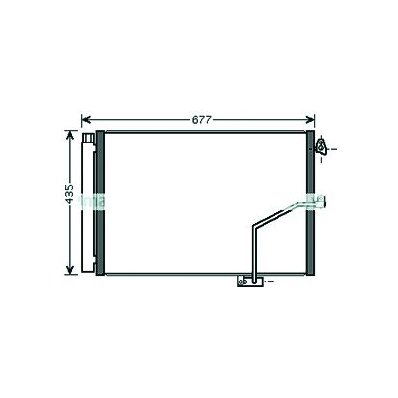 Condensatore per MERCEDES-BENZ C W204 dal 2007 al 2011 Codice OEM A2045000254