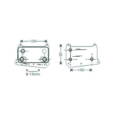 Radiatore olio per MERCEDES-BENZ C W203 dal 2000 al 2004 Codice OEM 611-188-0501