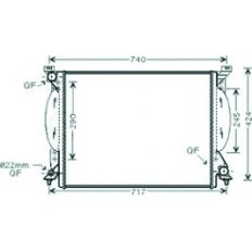 Radiatore acqua per AUDI A6 dal 2001 al 2004