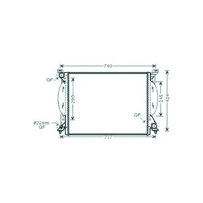 Radiatore acqua per AUDI A4 dal 2004 al 2008 Codice OEM 8E0121251C