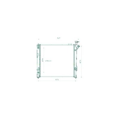 Radiatore acqua per HYUNDAI SANTA FE&#039; dal 2006 al 2009 Codice OEM 25310-2B970