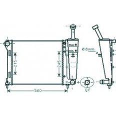 Radiatore acqua per FIAT PANDA dal 2013