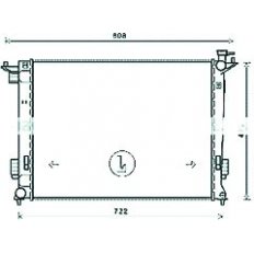 Radiatore acqua per KIA SPORTAGE dal 2008 al 2010