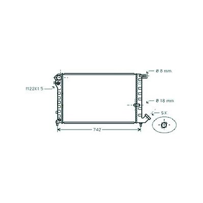 Radiatore acqua per CITROEN XSARA dal 1997 al 2000 Codice OEM 133030