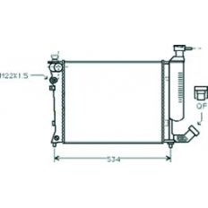 Radiatore acqua per CITROEN XSARA dal 1997 al 2000