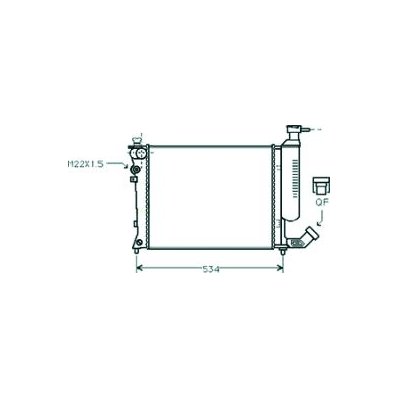 Radiatore acqua per CITROEN ZX dal 1991 al 1997 Codice OEM 133051