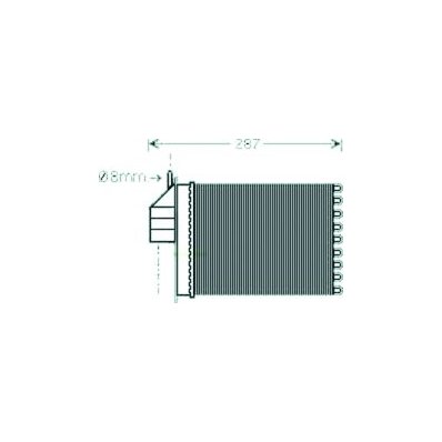 Scambiatore di calore per FIAT SEICENTO dal 1998 al 2010 Codice OEM 46722587