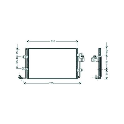 Condensatore per VOLKSWAGEN NEW BEETLE dal 1998 al 2005 Codice OEM 1C0820413G