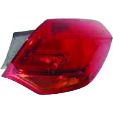 Fanale posteriore esterno rosso berlina 5 porte per OPEL ASTRA J dal 2009 al 2012 lato destro passeggero Codice OEM 13306454