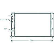 Radiatore acqua per VOLKSWAGEN PASSAT dal 1993 al 1996
