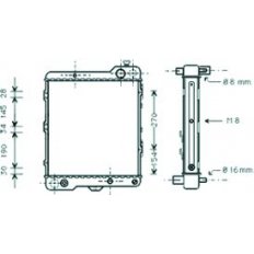 Radiatore acqua per AUDI 80 dal 1991 al 1994