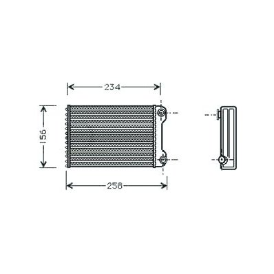 Scambiatore di calore per FIAT PUNTO dal 1999 al 2003 Codice OEM 46770806