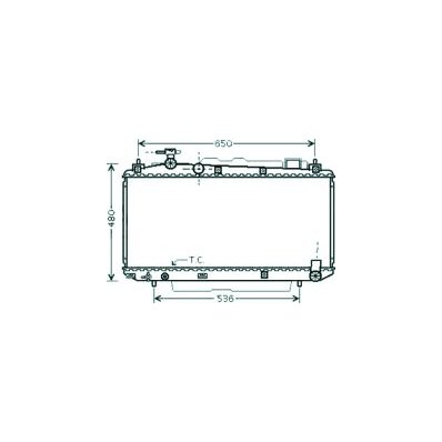 Radiatore acqua per TOYOTA RAV 4 dal 2000 al 2003 Codice OEM 1640022121