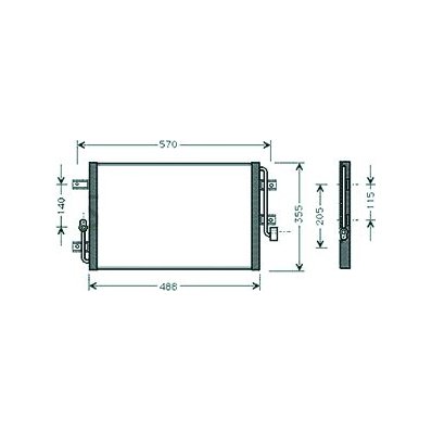 Condensatore per FIAT PALIO dal 1996 al 2001 Codice OEM 46826681