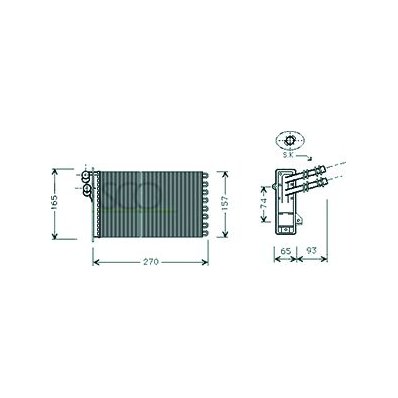 Scambiatore di calore per AUDI A3 dal 1996 al 2000 Codice OEM 1J1819031B