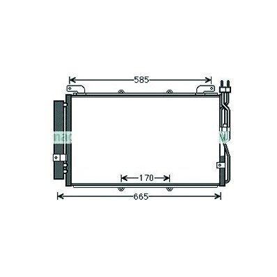 Condensatore per HYUNDAI MATRIX dal 2001 al 2005 Codice OEM 350203610000