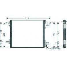 Condensatore per MERCEDES-BENZ M W163 dal 1997 al 2001