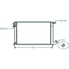 Radiatore acqua per CITROEN XSARA dal 1997 al 2000