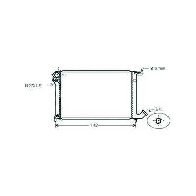 Radiatore acqua per CITROEN XSARA dal 1997 al 2000 Codice OEM 133056