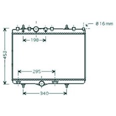 Radiatore acqua per CITROEN C2 dal 2003 al 2008