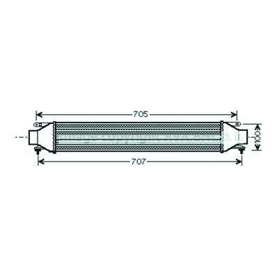 Intercooler per FIAT DOBLO&#039; dal 2010 al 2014 Codice OEM 51833975