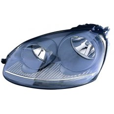 Proiettore nero per VOLKSWAGEN GOLF  V dal 2003 al 2008 lato sinistro guidatore