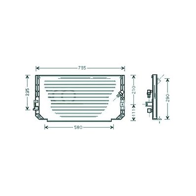 Condensatore per TOYOTA COROLLA dal 1997 al 1999 Codice OEM 88460-12480