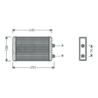 Scambiatore di calore per FIAT IDEA dal 2003 al 2012 Codice OEM 46722928