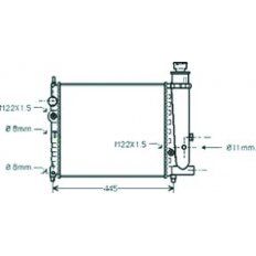 Radiatore acqua per PEUGEOT 309 dal 1986 al 1993