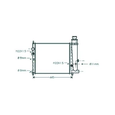 Radiatore acqua per PEUGEOT 309 dal 1986 al 1993 Codice OEM 1300F2